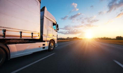 Semi truck on highway