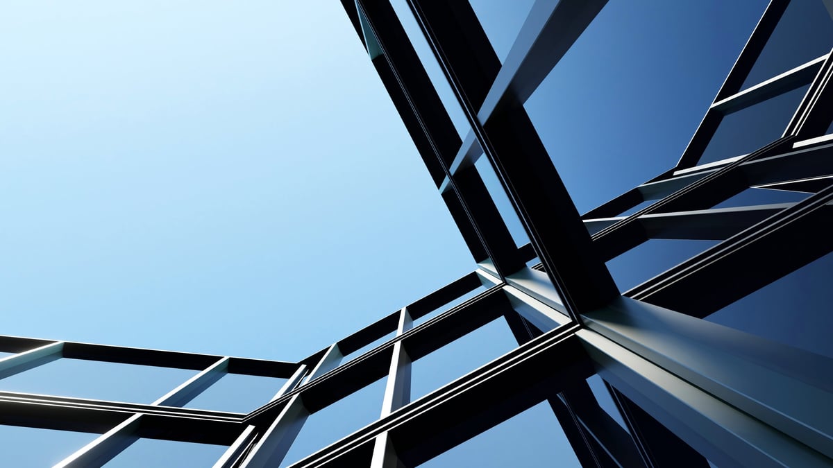 Corporate office building with steel frame